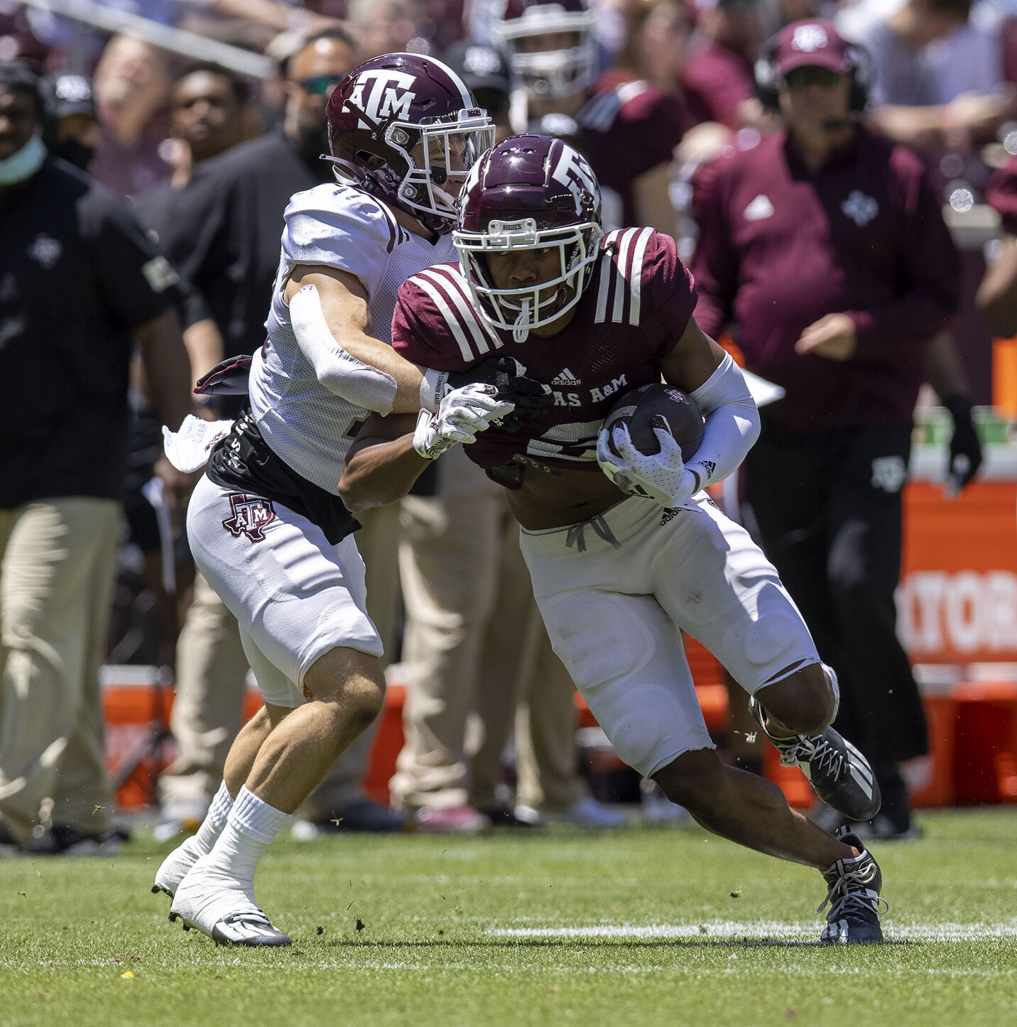 Maroon & White